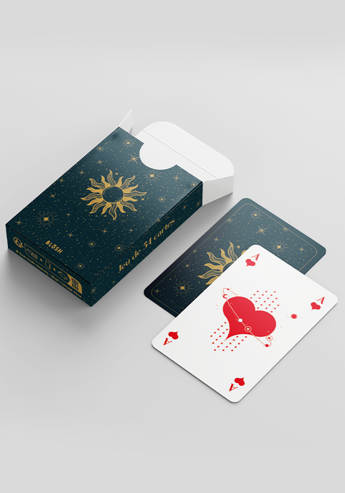 Jeu De 54 Cartes Motifs Cosmiques - Blush