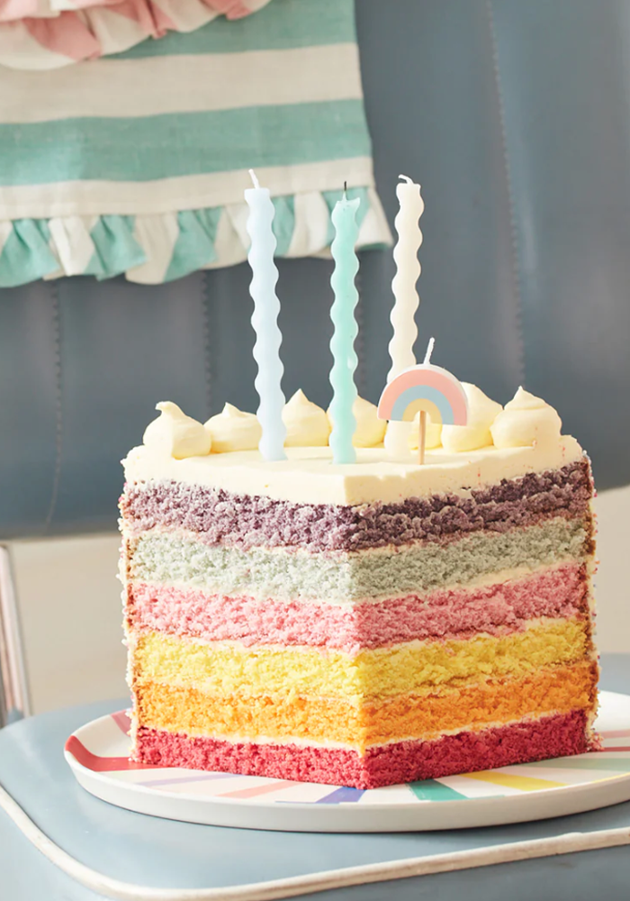 Boite De 5 Bougies Arc En Ciel Pastels - Meri Meri