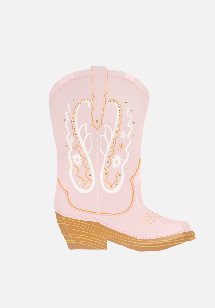 Lot de 8 Assiettes Papier Bottes De Cowboys - Meri Meri