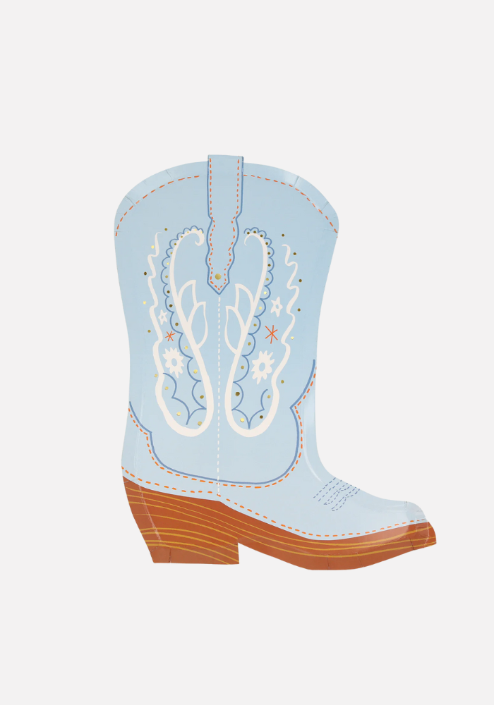 Lot de 8 Assiettes Papier Bottes De Cowboys - Meri Meri