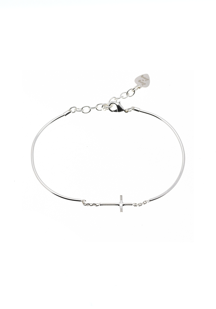 Bracelet Jonc Chaîne Croix Corde De Guitare - Sing A Song