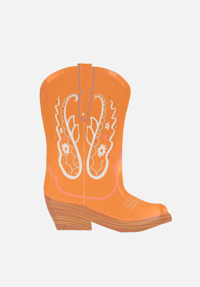 Lot de 8 Assiettes Papier Bottes De Cowboys - Meri Meri