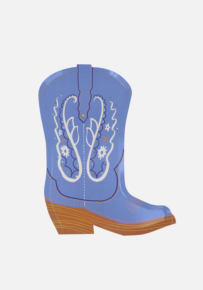Lot de 8 Assiettes Papier Bottes De Cowboys - Meri Meri