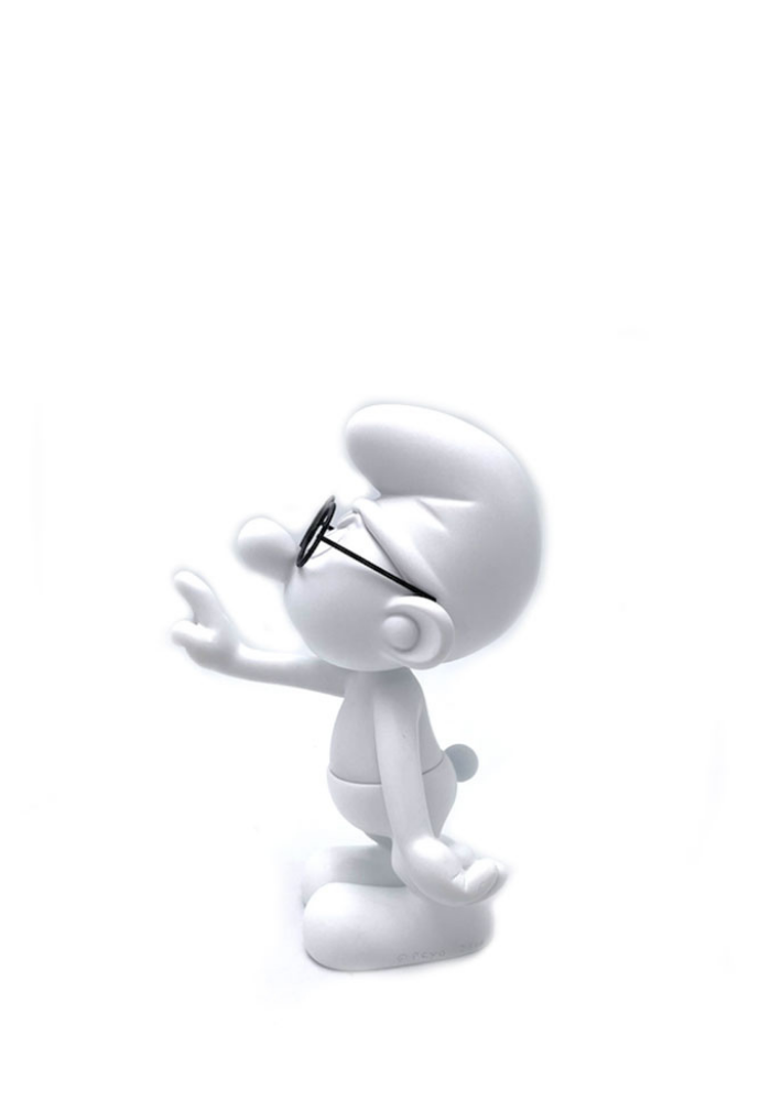 Schtroumpf À Lunettes Blanc Mat