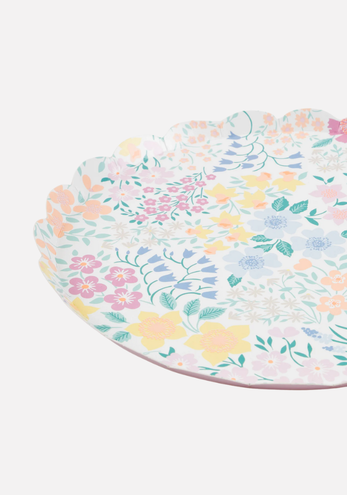 Lot de 8 Assiettes Papier Fleuries Jardin Du Cottage - Meri Meri