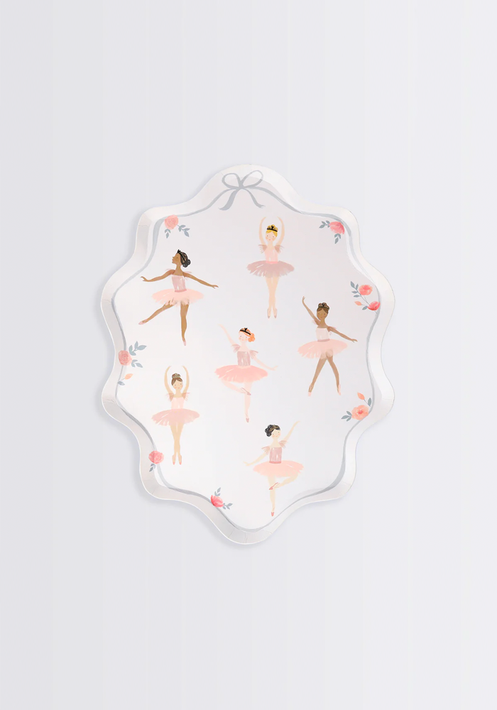 8 Assiettes Ballerines Ovales - Meri Meri