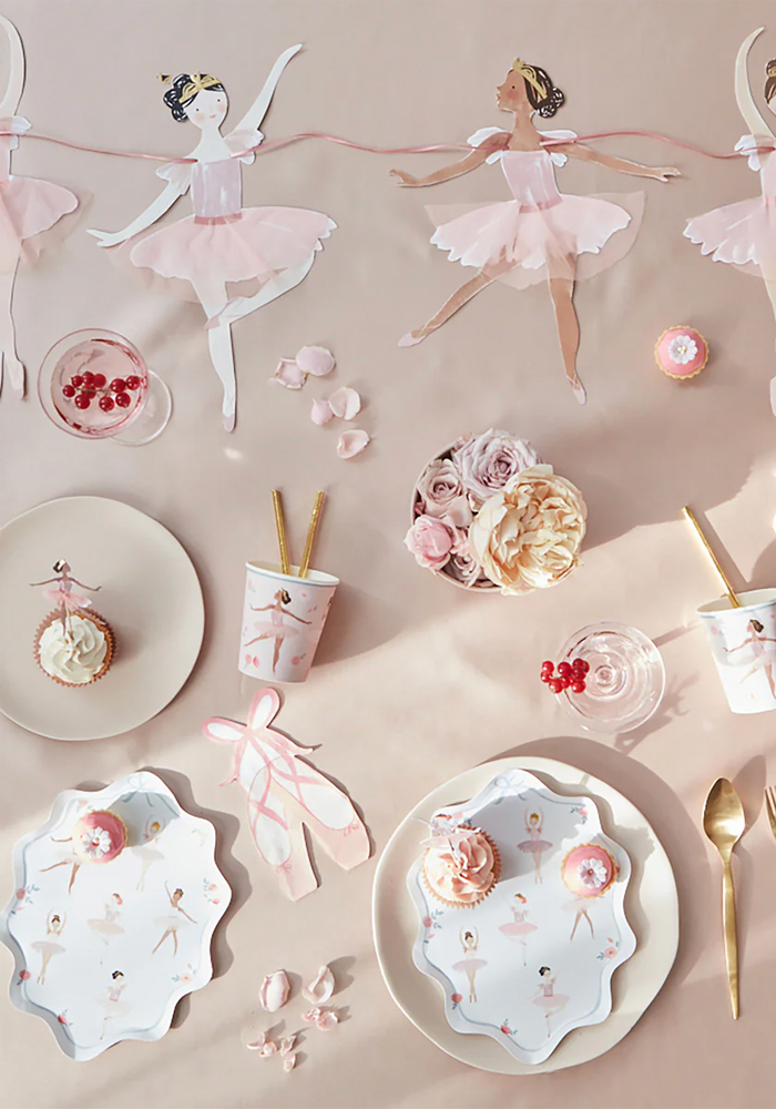 8 Assiettes Ballerines Ovales - Meri Meri