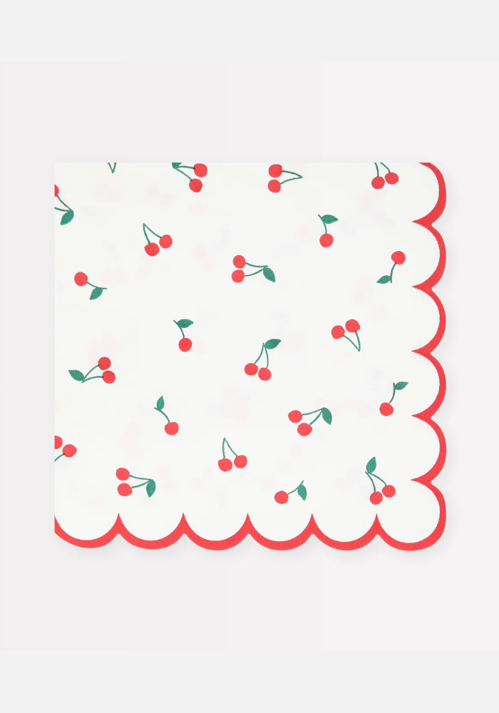Lot de 16 Grandes Serviettes En Papier Cerise