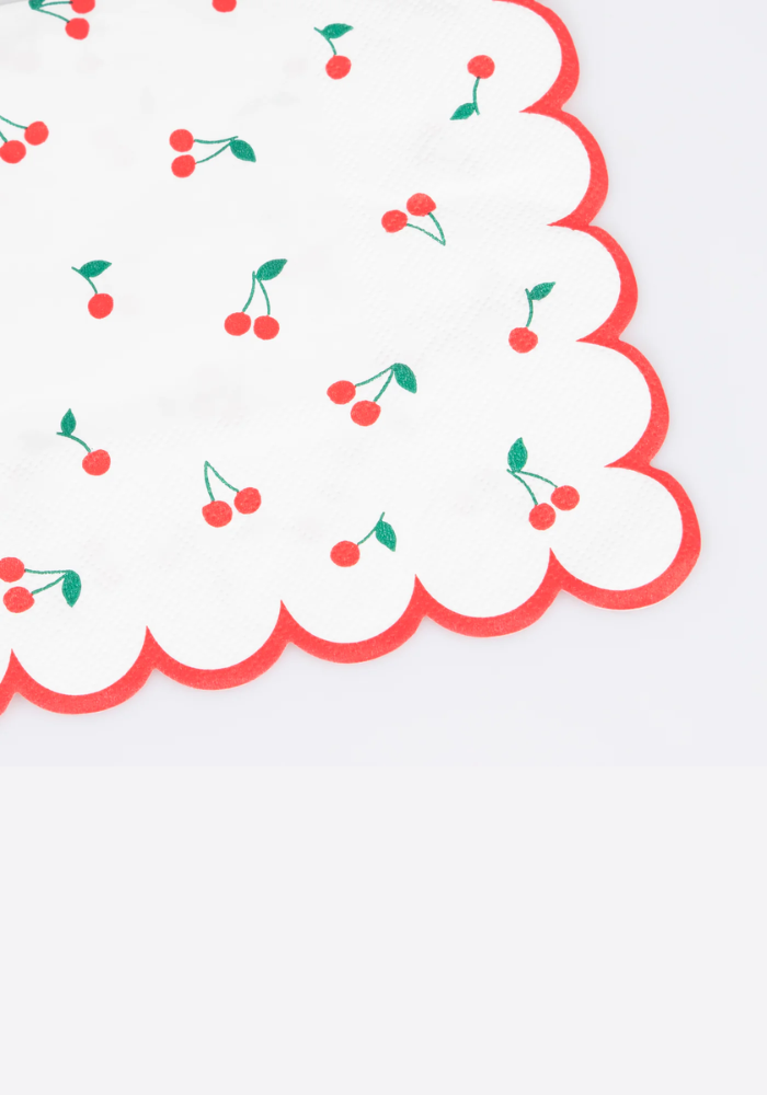 Lot de 16 Grandes Serviettes En Papier Cerise