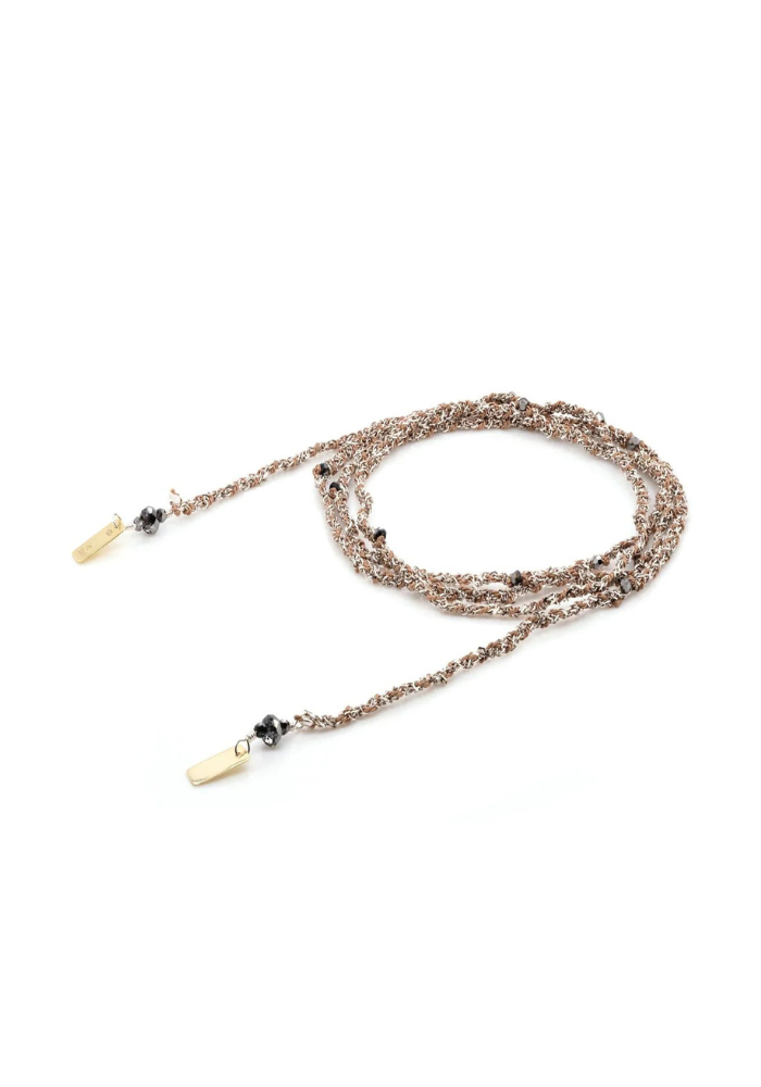 Bracelet N°182 Argent Et Beige - Marie-Laure Chamorel