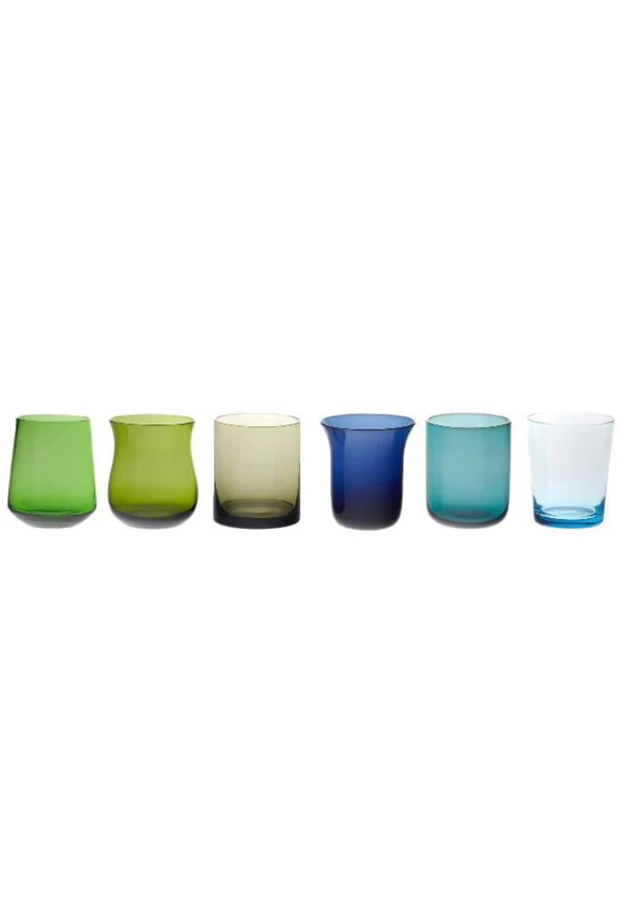 Set De 6 Verres A Liqueur Bleu et Vert - Blush Sélection Décoration