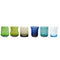Set De 6 Copas De Licor Azul Y Verde