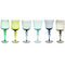Juego De 6 Copas De Vino Azul Y Verde