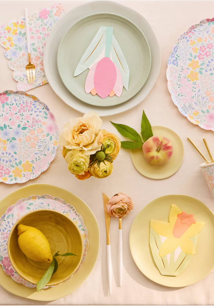 Lot de 16 Serviettes En Papier Fleuries Jardin Du Cottage - Meri Meri