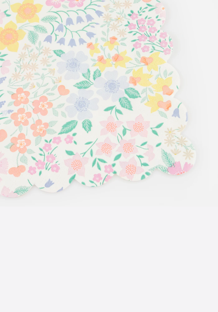 Lot de 16 Serviettes En Papier Fleuries Jardin Du Cottage - Meri Meri