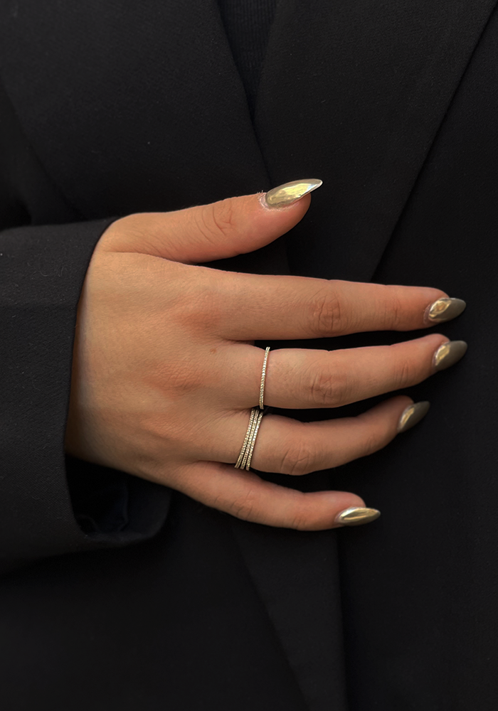 Bague Cosmos En Or Jaune 14k Et Diamants Blancs