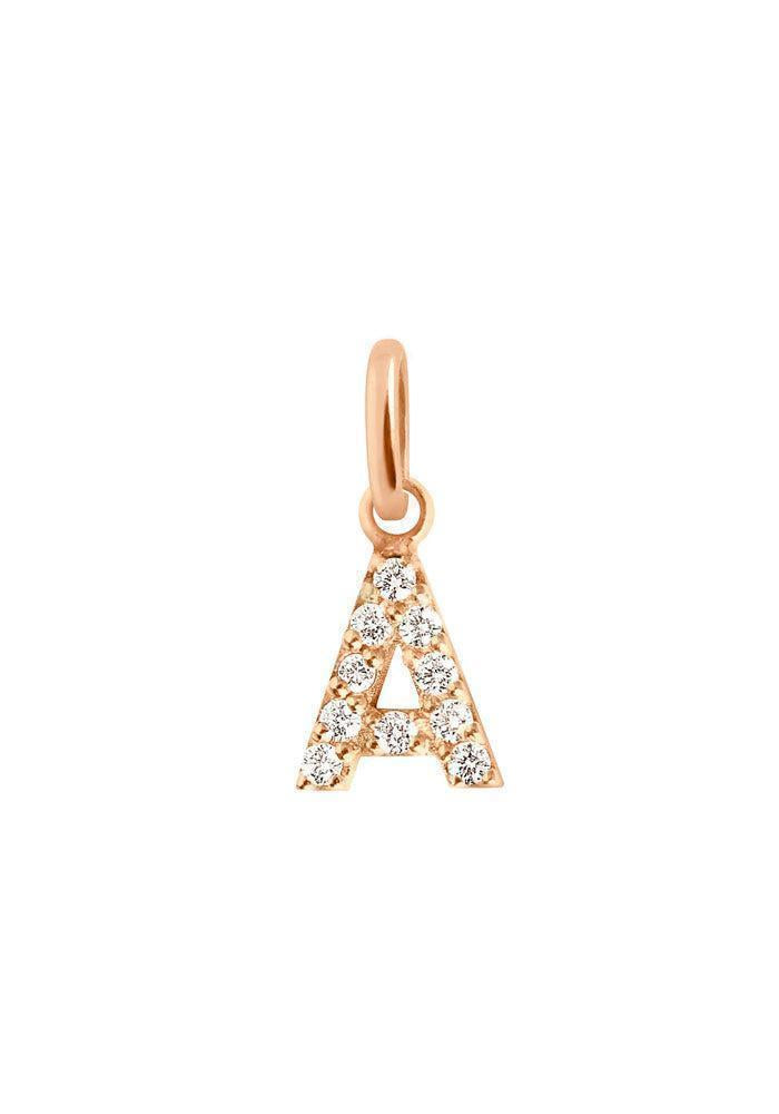Pendentif Lucky Lettre A Or Rose