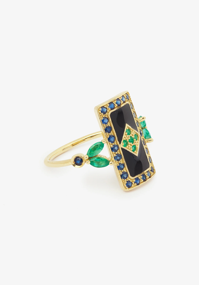 Bague Ava 3 Verte - Sophie D'Agon