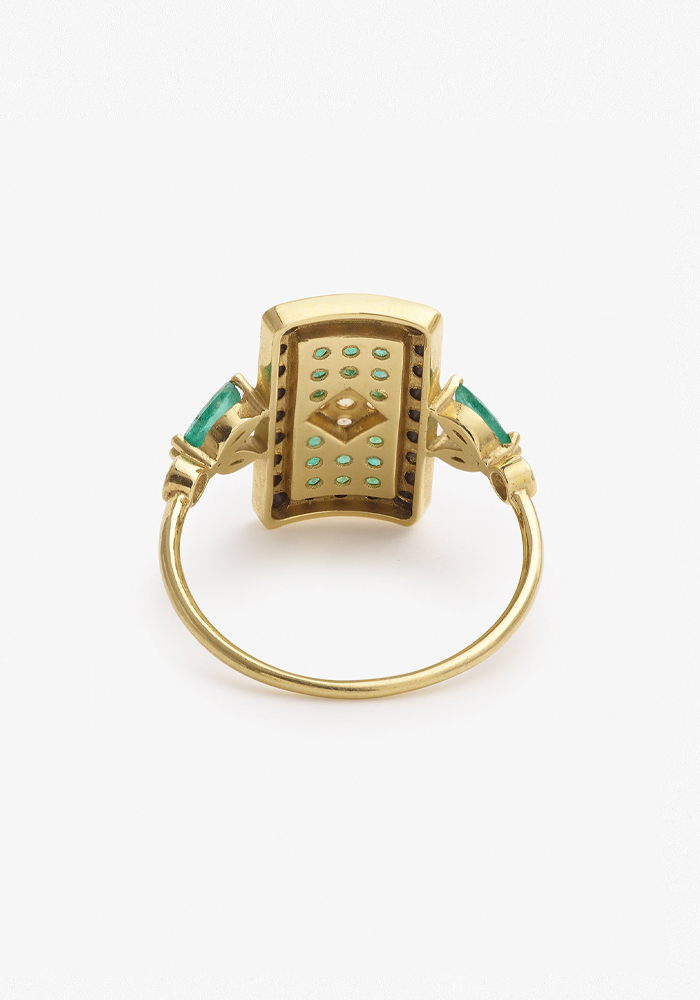 Bague Ava 3 Verte - Sophie D'Agon