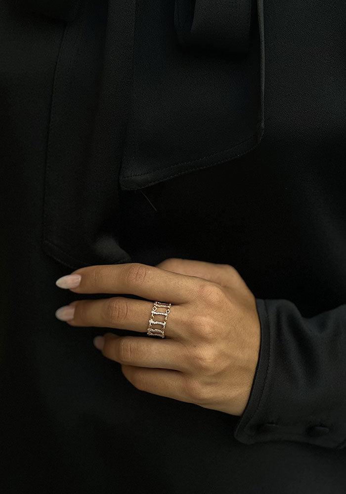 Bague Caspian Opensea Diamants Blancs - Kismet By Milka