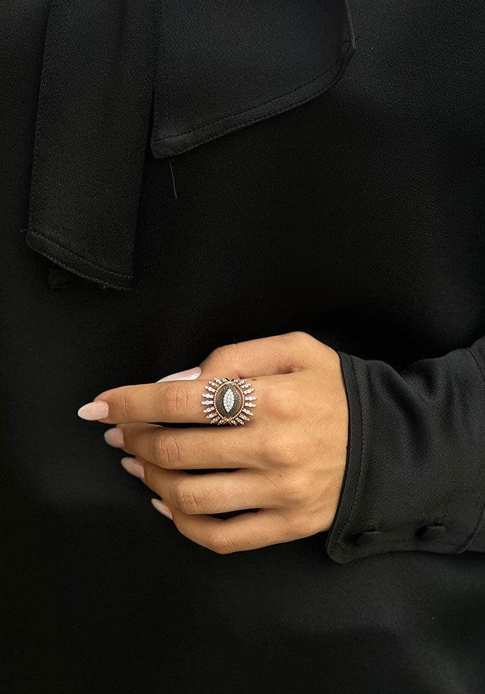 Bague Oeil Regina Diamant Blancs Petit Modèle - Kismet By Milka