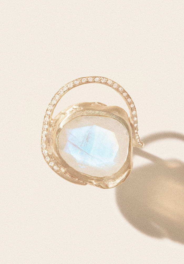 Bague Gaïa Moonstone - Pascale Monvoisin