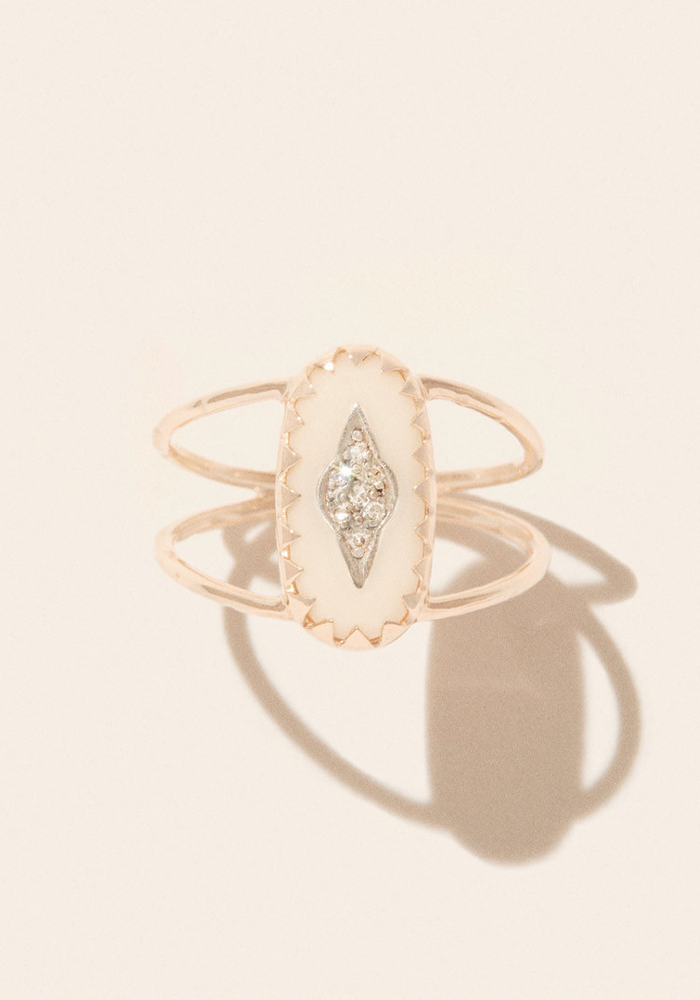 Bague Mahe Blanche