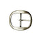 Slightly Thick Oval Belt Buckle in Gold