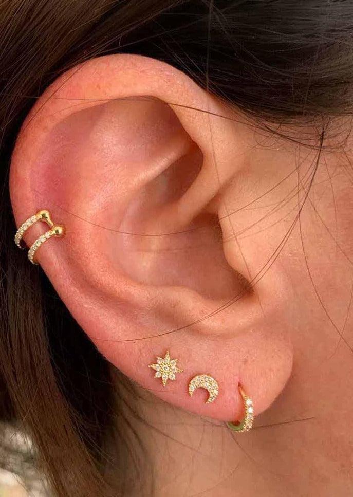 Boucle D'Oreille Soleil Diamants - Feidt
