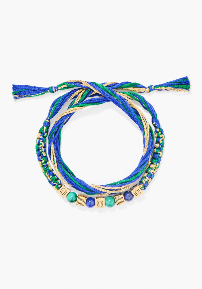 Bracelet Honolulu Malachite Et Lapis Lazuli - Aurélie Bidermann