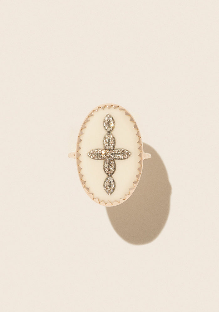 Bague Bowie N°3 Blanc Diamant - Pascale Monvoisin