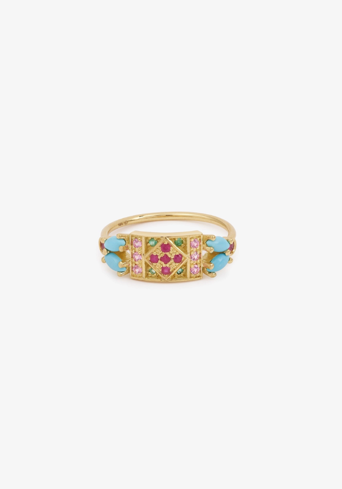 Bague Ava 2 Turquoise - Sophie D'Agon