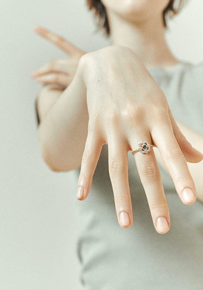 Bague Bettina London Blue Topaz - Pascale Monvoisin