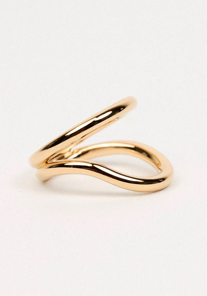 Bague Écho Plaqué Or - Mayrena