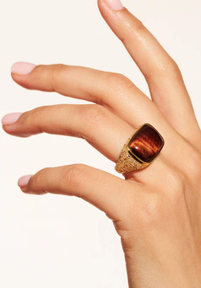 Bague Empreinte Oeil De Tigre - Be Maad