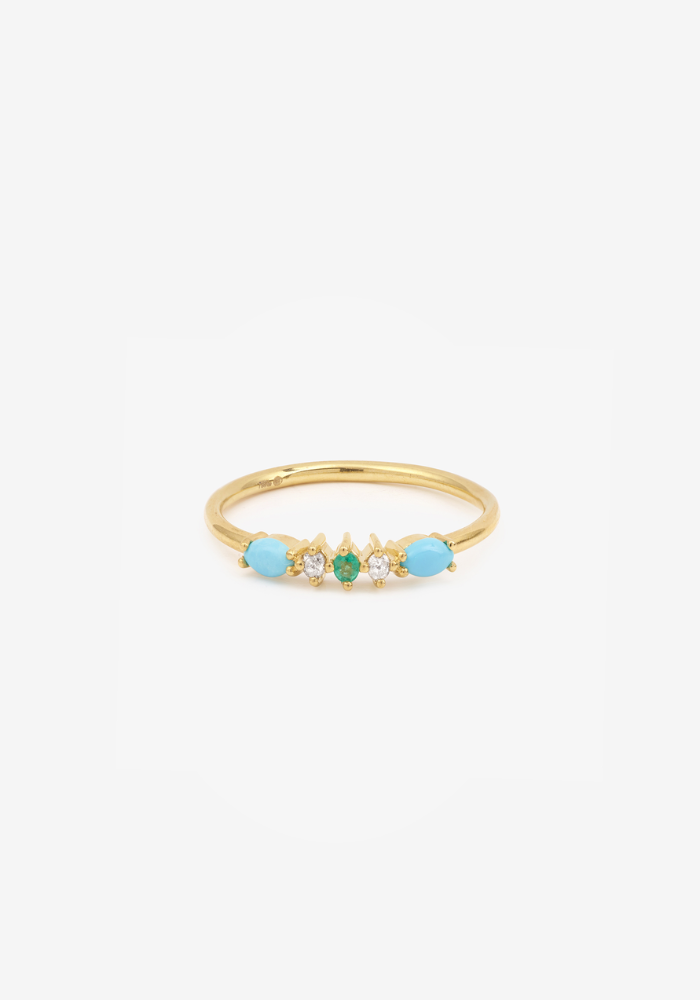 Bague Gaia 6 Turquoise - Sophie D'Agon