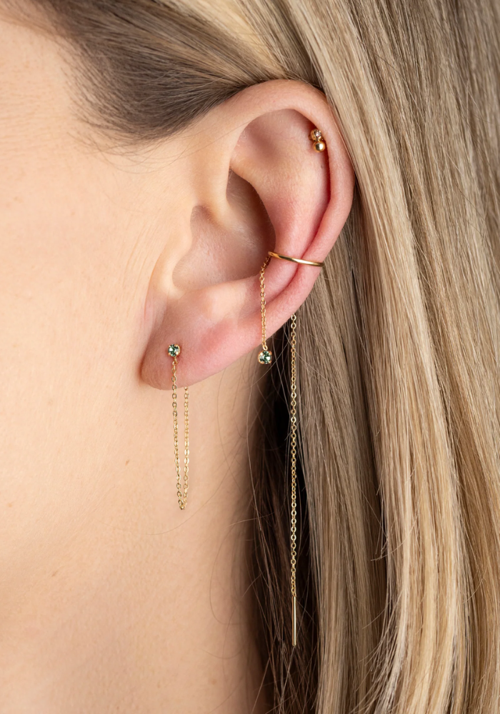 Bague D'Oreille Chaînes Maël Kaki - April Please