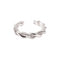 Adjustable Braided Silver Ring