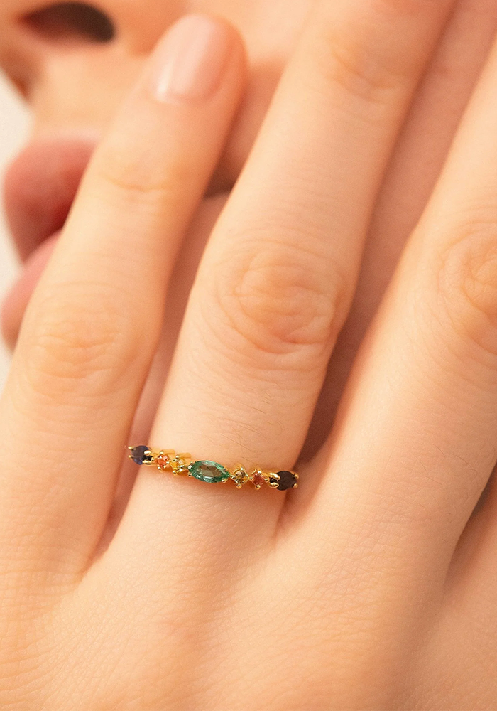 Bague Gaia 3 Vert - Sophie D'Agon