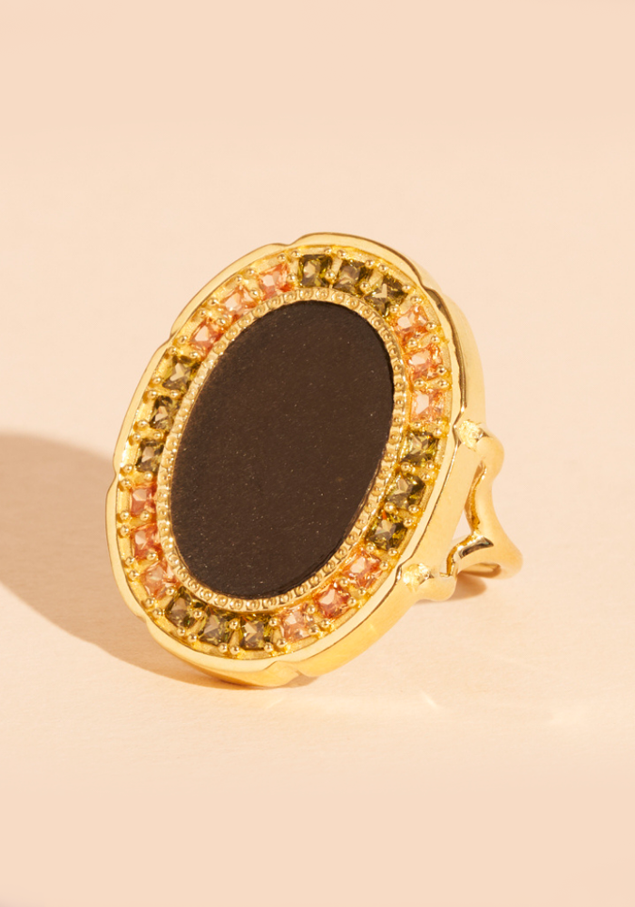 Bague Hera Obsidienne - Be Maad
