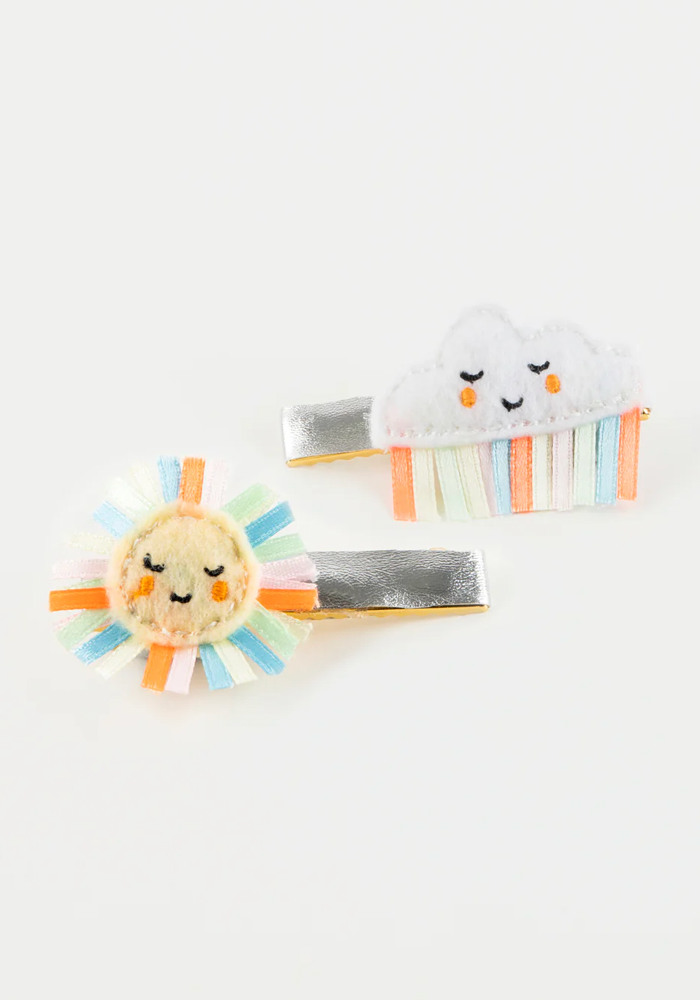 Barrettes Soleil Et Nuages Multicolores - Meri Meri
