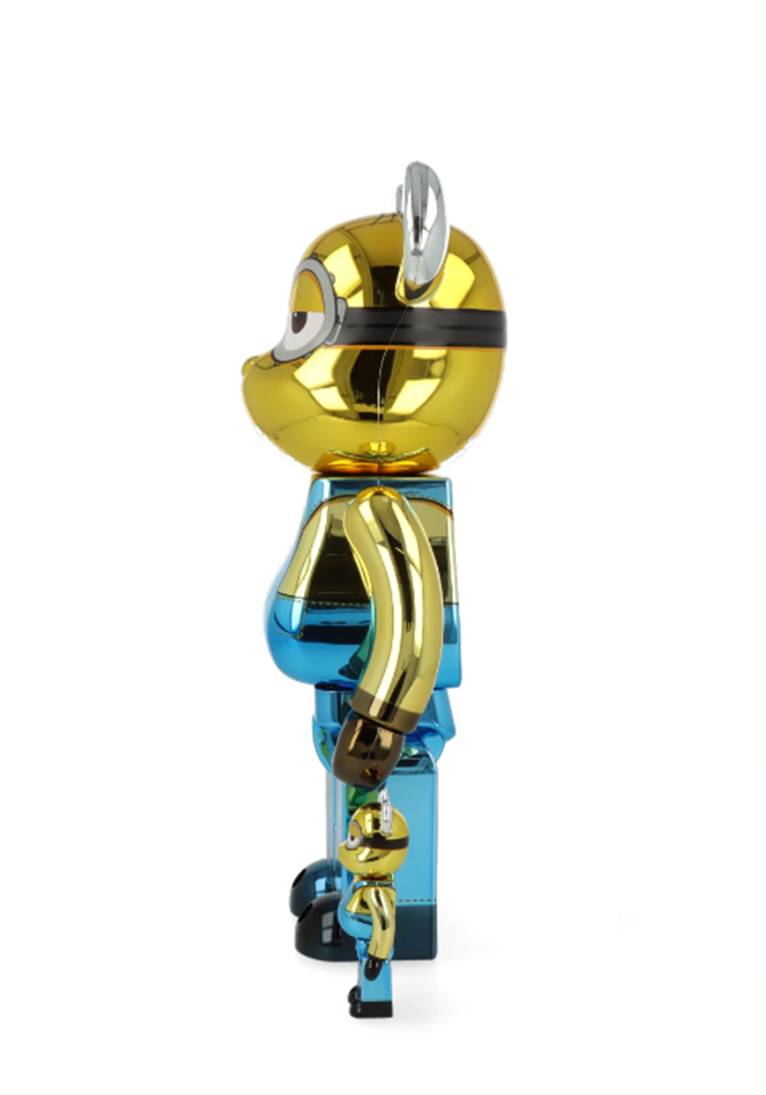 Set De 2 Bearbrick Minions Kevin Chrome - Artoyz