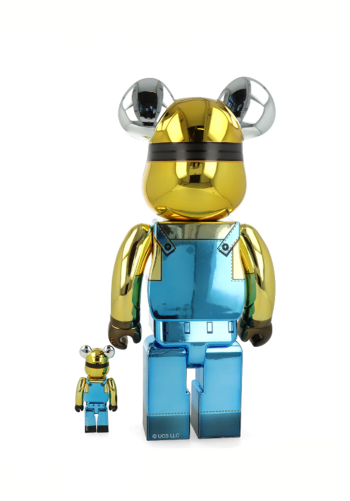 Set De 2 Bearbrick Minions Kevin Chrome - Artoyz