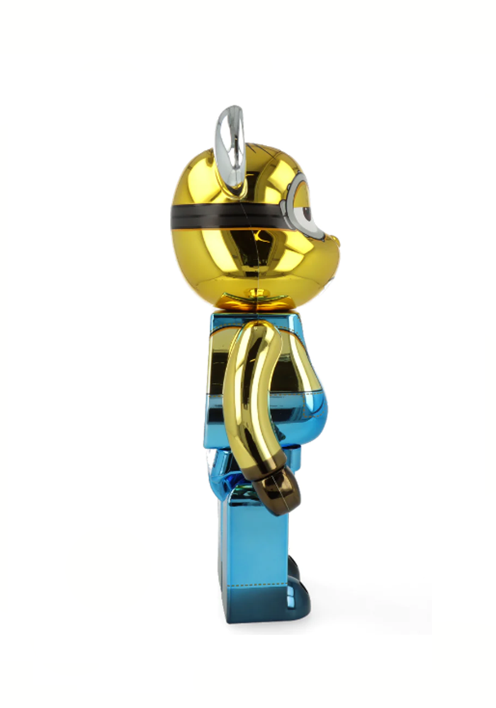 Set De 2 Bearbrick Minions Kevin Chrome - Artoyz