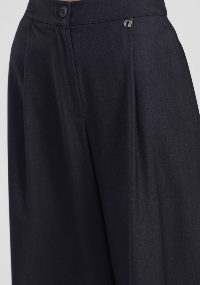 Bermuda Taille Haute À Pinces Anthracite - Dixie