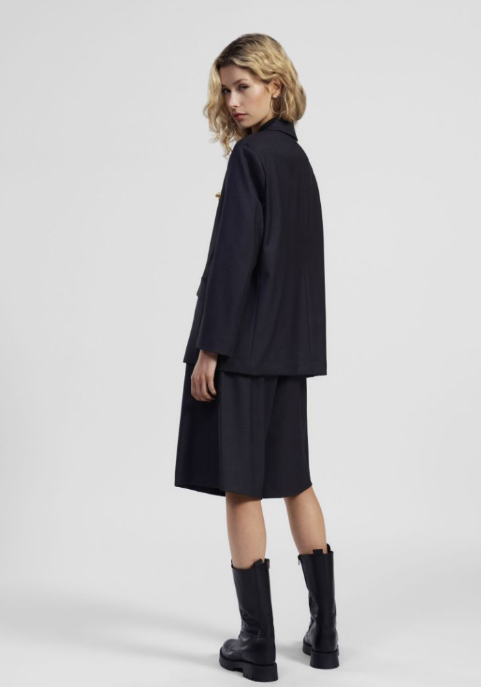 Bermuda Taille Haute À Pinces Anthracite - Dixie