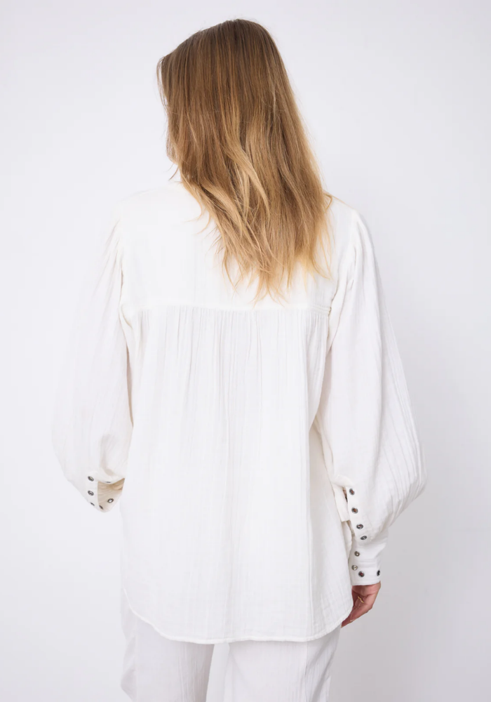 Blouse En Coton Cali Blanc - Notshy