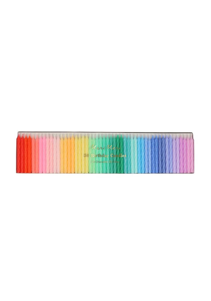 Boite De 50 Bougies Multicolores - Meri Meri