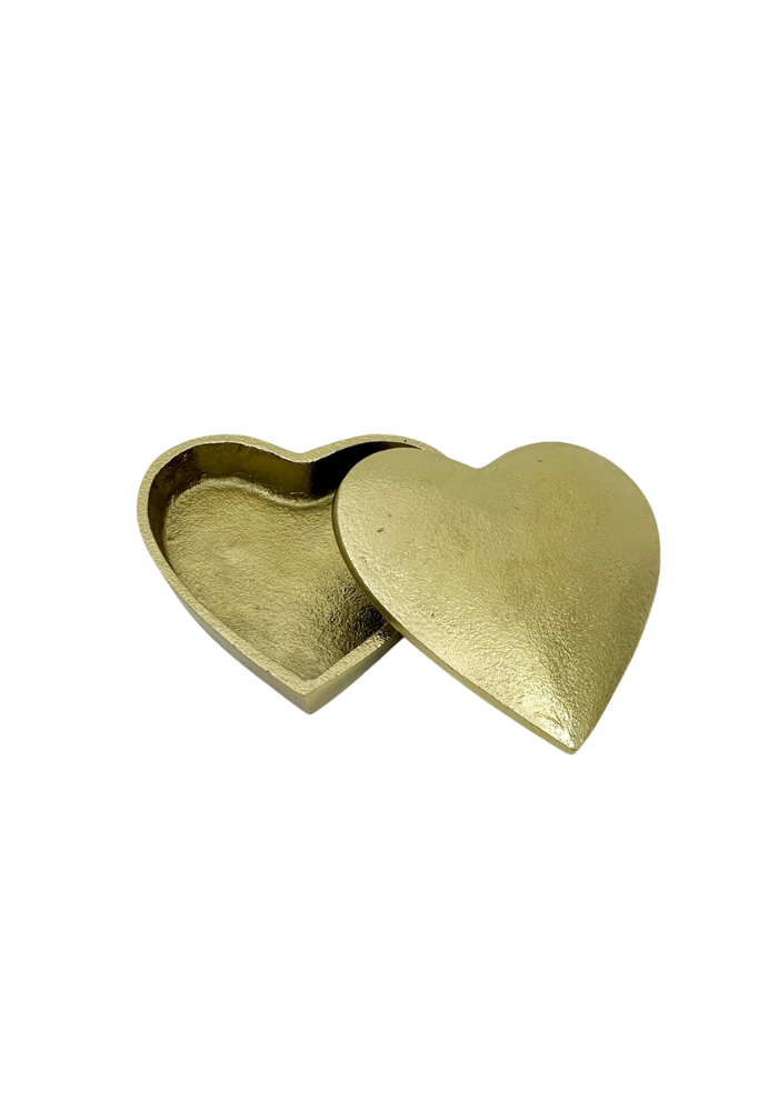 Boîte En Forme De Coeur Doré - Bazar De Luxe