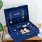 Boîte À Bijoux Louise En Velours Bleu Marine